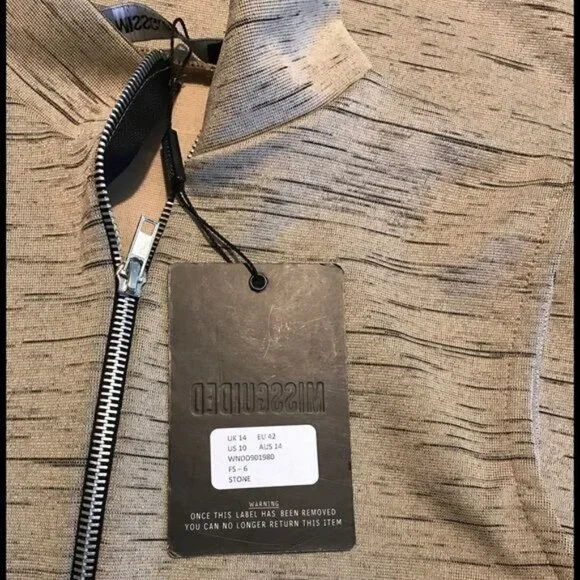 Missguided Body-Con Futurism Sleeveless Dress Women's Sz 10 - Picture 7 of 7